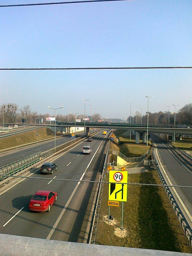 Trasa S8 z wiaduktu