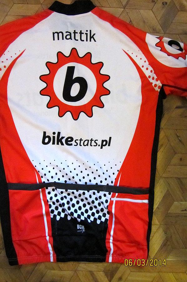 Koszulka imienna Bikestats - mattik - ujęcie z tyłu
