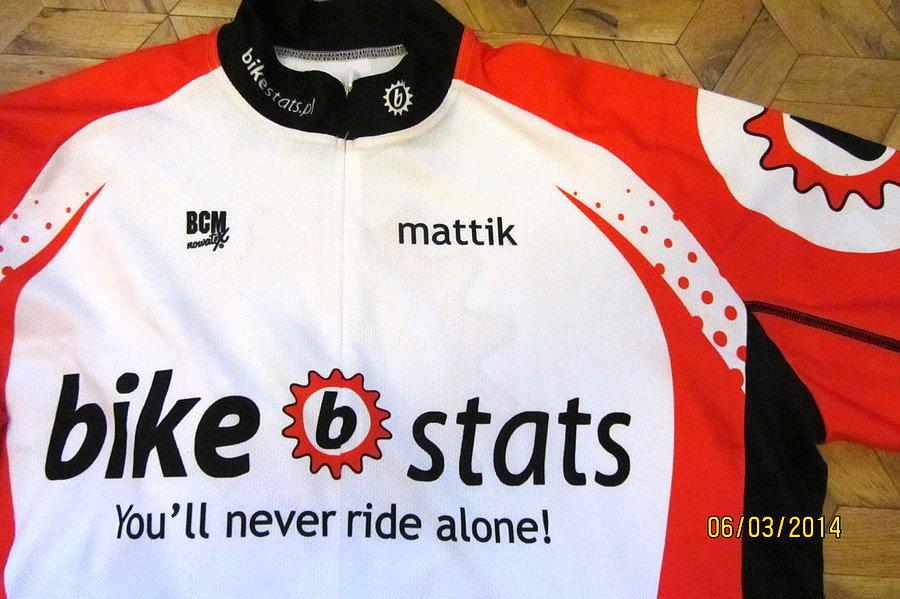 Koszulka imienna Bikestats - mattik - ujęcie z przodu