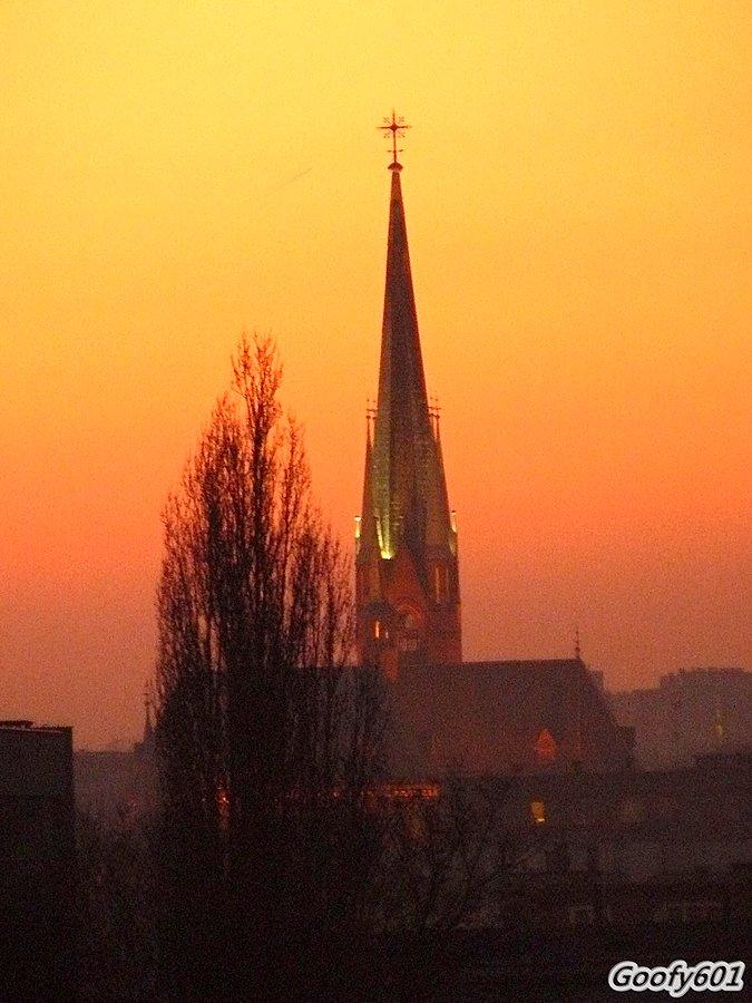 Zachód słońca nad Gliwicami :)