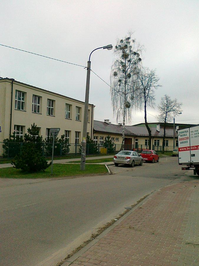 Budynki szkolne w Borzęcinie, tym razem od frontu