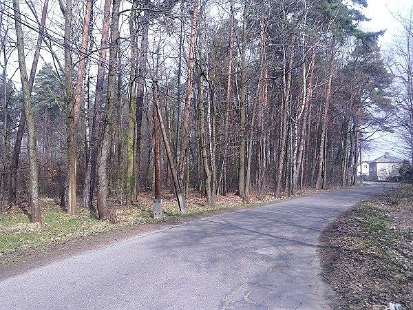 Boczna droga z Brzeszcz do Rajska