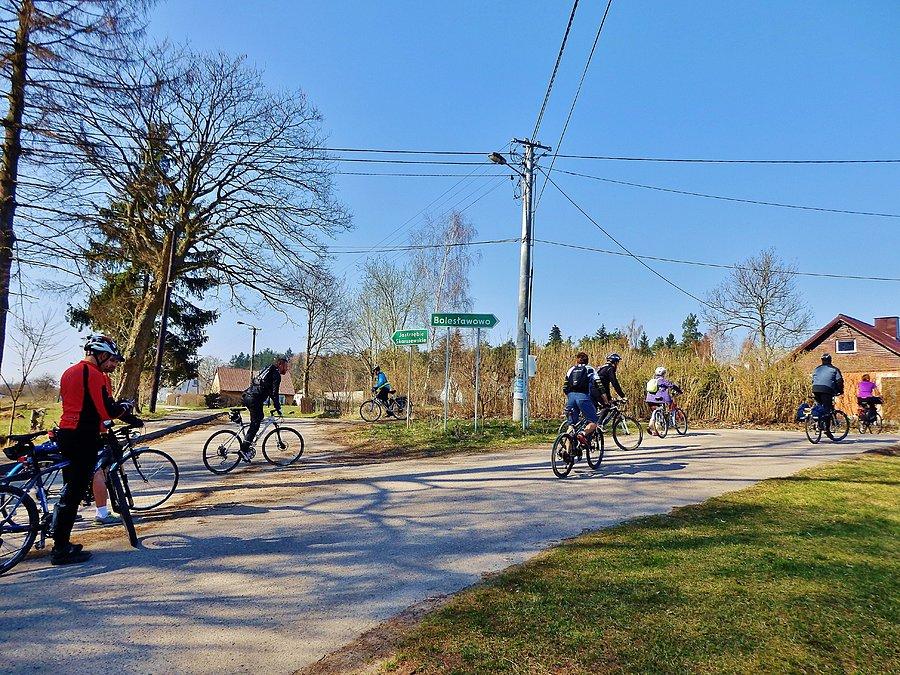Pierwsza, wiosenna wycieczka rowerowa.Na trasie