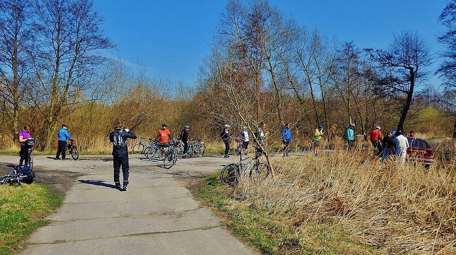 Pierwsza, wiosenna wycieczka rowerowa.Na trasie