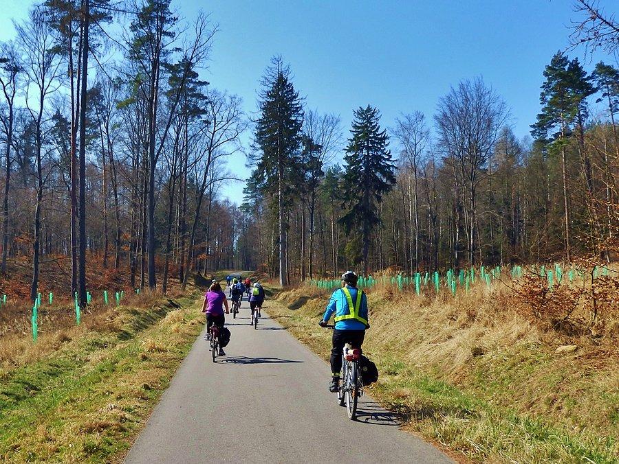 Pierwsza, wiosenna wycieczka rowerowa.Na trasie