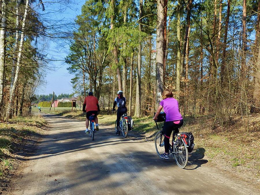Pierwsza, wiosenna wycieczka rowerowa.Na trasie