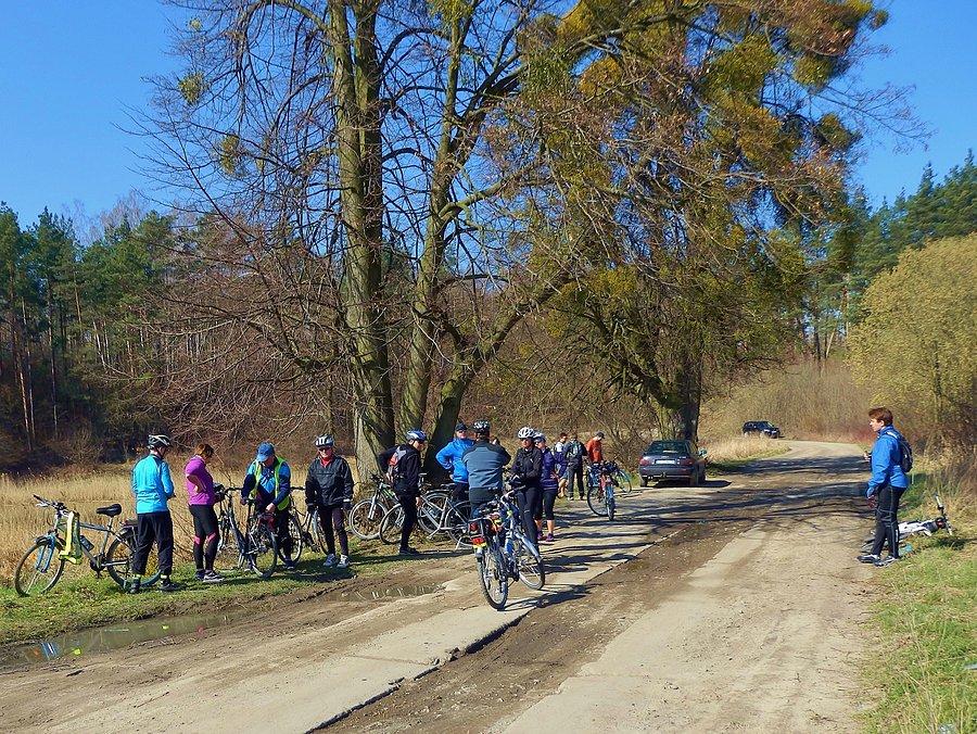 Pierwsza, wiosenna wycieczka rowerowa.Na trasie