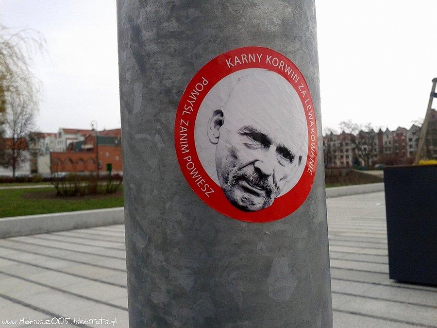 Antylewacka naklejka