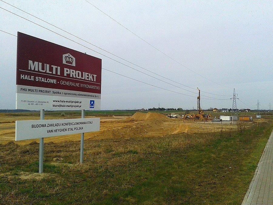 Budowa zakładu Van Heyghen Staal w Stargardzie