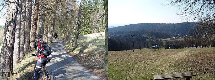 Początek pierwszych fotek Zibiego, początek pierwszych podjazdów i pierwszych widoków