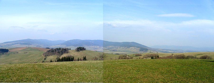 Panorama na Śnieżnik i pasmo gór. Widok z tego miejsca jest na prawdę super