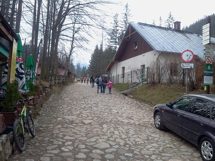 Początek podjazdu
