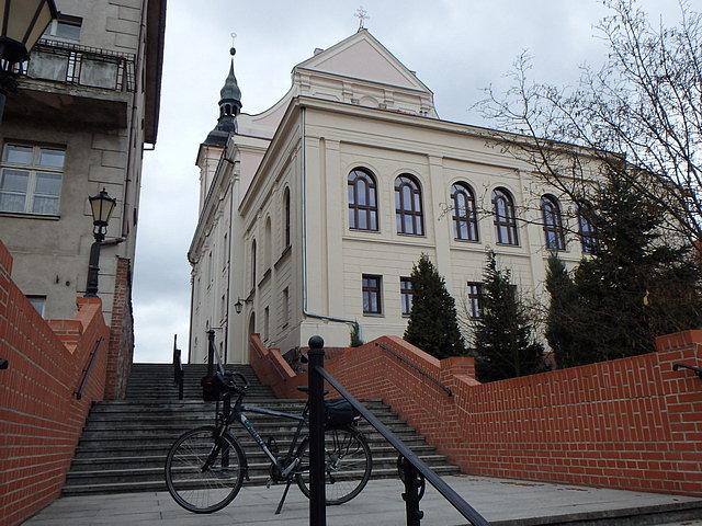 Widok na dawne zabudowania kolegium jezuickiego w Chojnicach