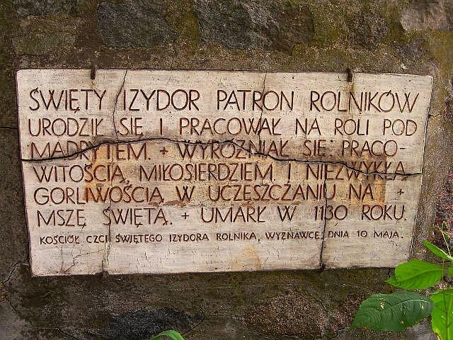 Tabliczka na kapliczce