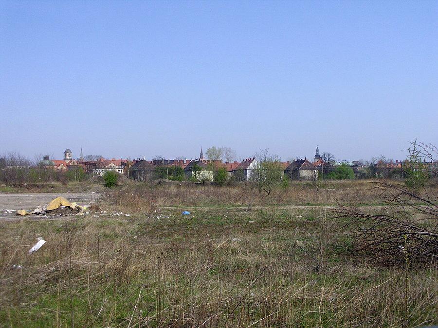 Centrum Bytomia widziane od strony ulicy Dojazd
