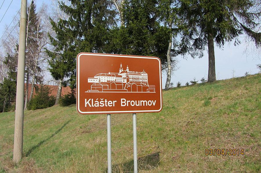 Znak przed wjazdem do miasteczka Broumov