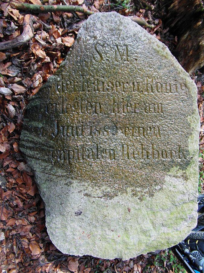 Kamień Wilhelma – nr 4 przy nasypie kolejowym Parkwice -Lipiec
