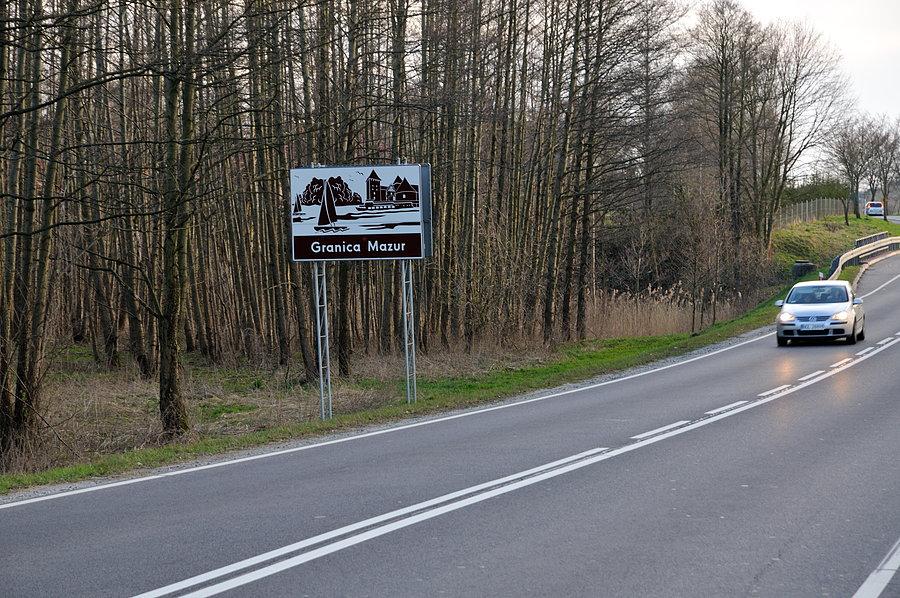 Granica Warmii i Mazur koło Gietrzwałdu