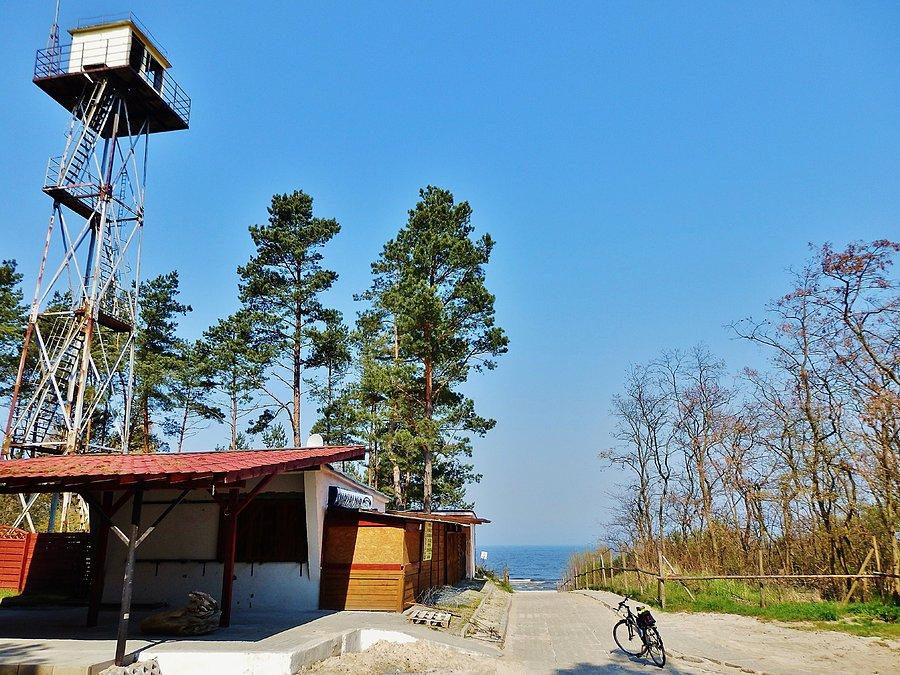 Wejście na plażę - Jantar