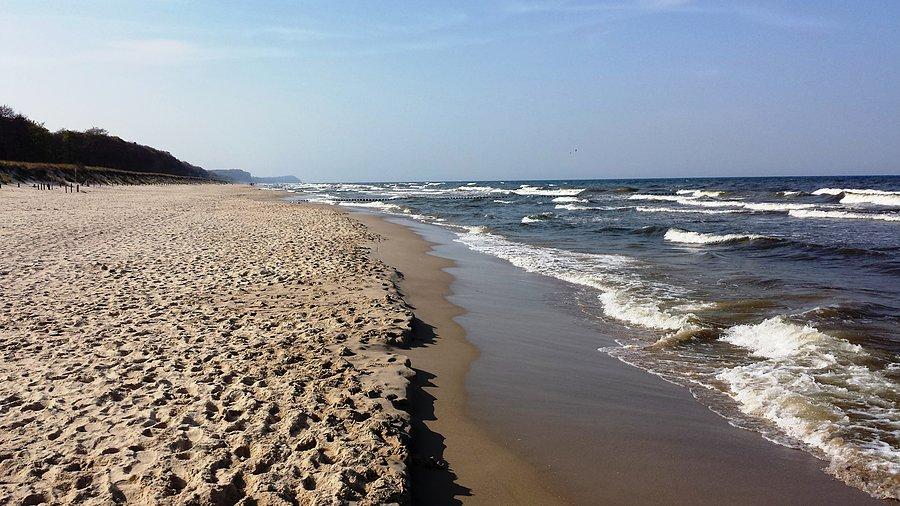 Plaża między Bansin i Ückeritz