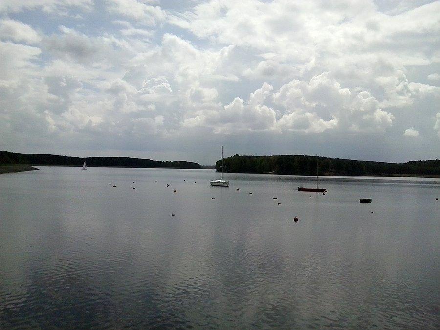 Burza nad Głogowem z zapory w Wilczej