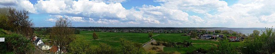 Panorama z Kamminke na wschód, na polską stronę