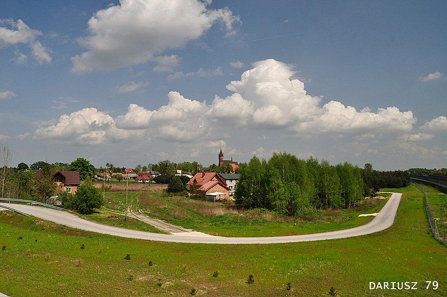 Szczepanów widok z mostu autostrady