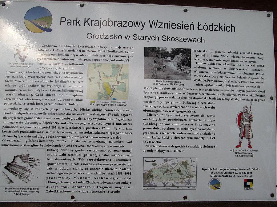 Tablica informacyjna w Skoszewach Starych