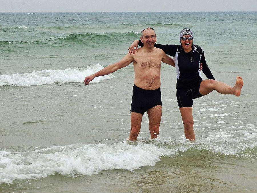 Na trasie wycieczki rowerowej -po Helu.Plaża