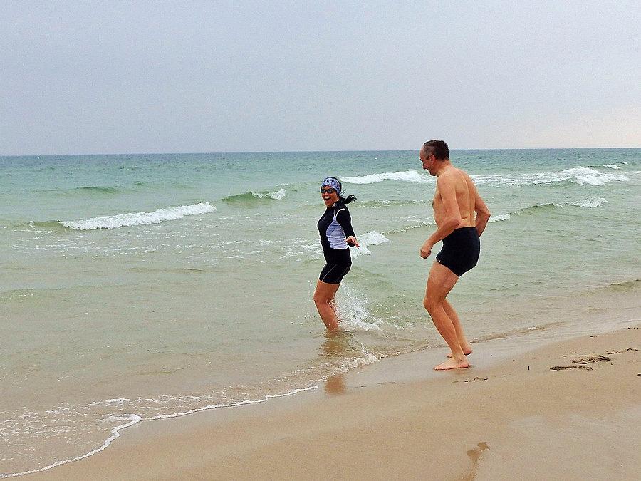 Na trasie wycieczki rowerowej -po Helu. Plaża