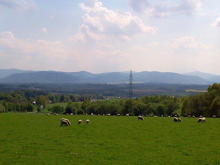 Widok na Beskidy z Grodziszcza