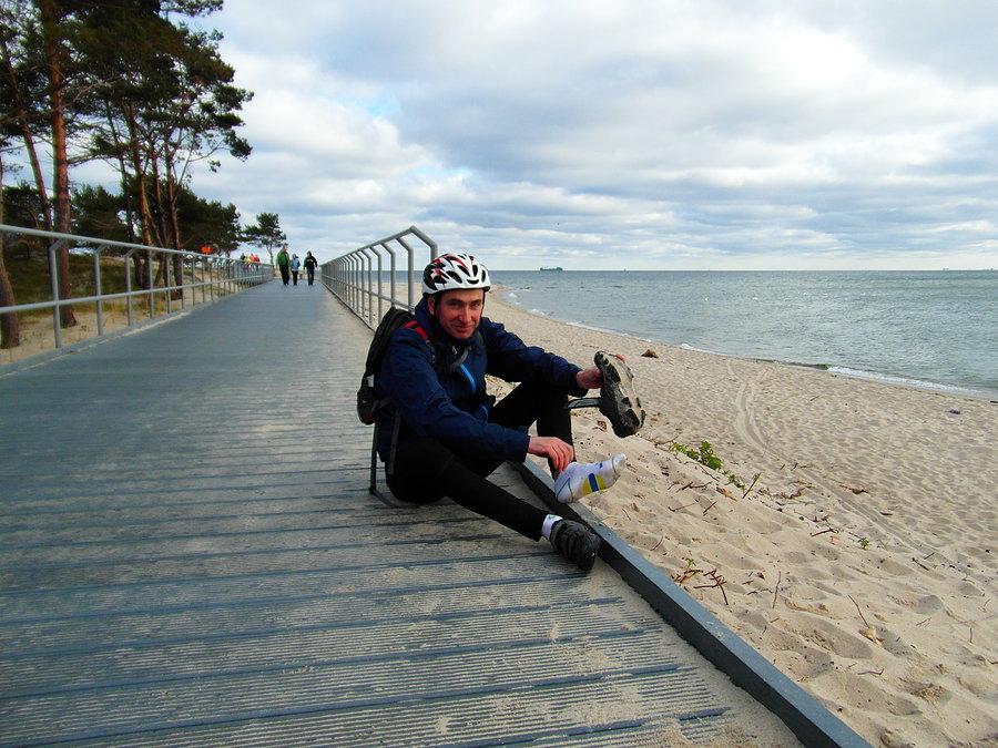 Plaża na Helu od strony zatoki