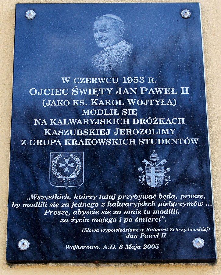 Tablica w Wejherowie kalwaria