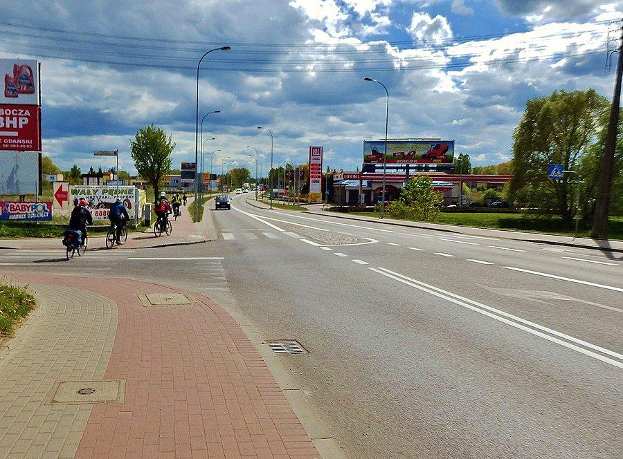 Wracamy do domu. Droga krajowa prowadząca do Tczewa