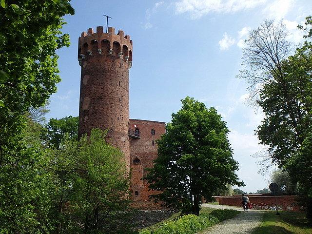 Krzyżacki zamek w Świeciu - widok od strony dawnej grobli