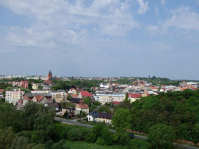 Widok na Świecie z wieży zamkowej
