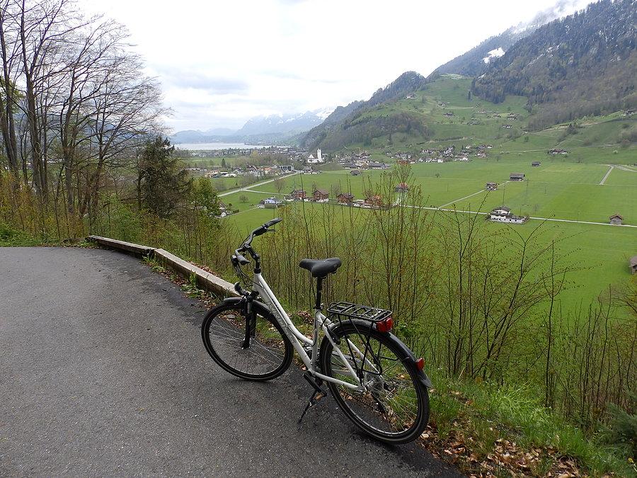 Tymczasowy Rumak na tle Giswil i Sarnensee