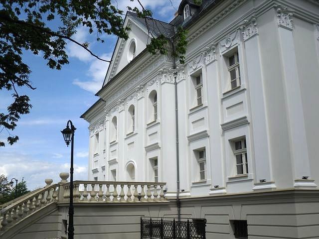 Widok na pałacowy taras od strony południowo-zachodniej