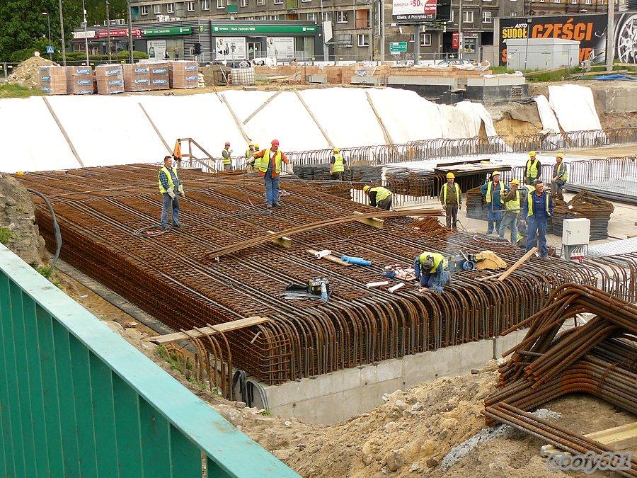 Konstrukcja zbrojenia stropu tunelu