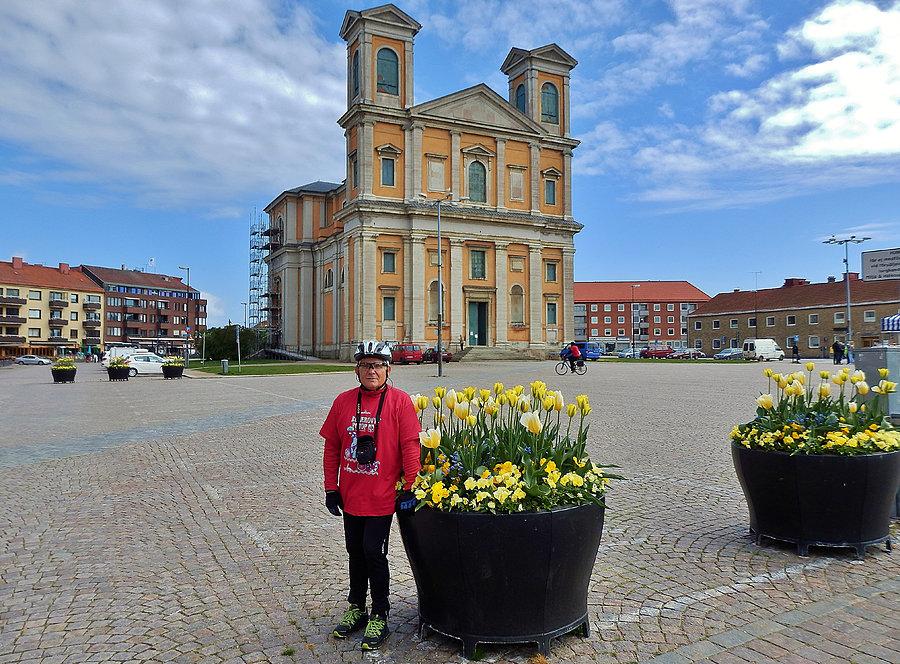 Rowerowy Potop-Karlskrona w Szwecji.Wielki rynek,ścisłe centrum miasta