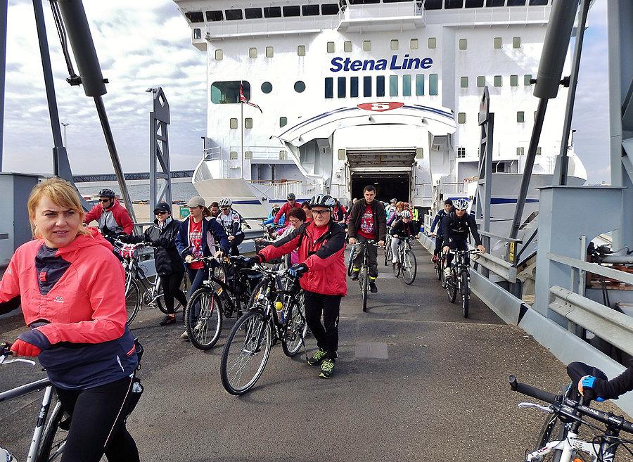 Rowerowy Potop-Karlskrona w Szwecji.Na promie. Wyjazd na wycieczkę