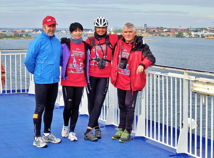 Rowerowy Potop-Karlskrona w Szwecji.Na promie