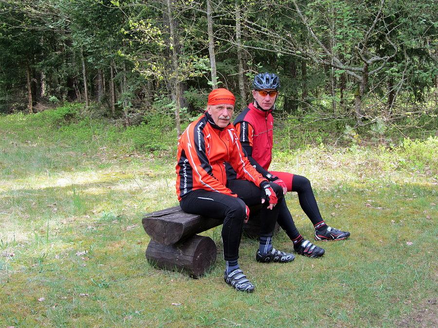 Puszcza Białowieska. Ławeczka żwadych dziatków ;)