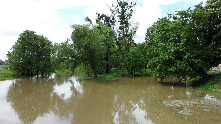Podwyższony stan wody na Osobłodze
