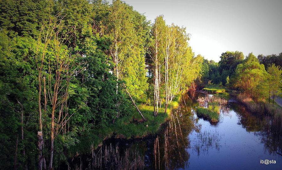 ... taka kałuża ;) widok z mostu kolejowego