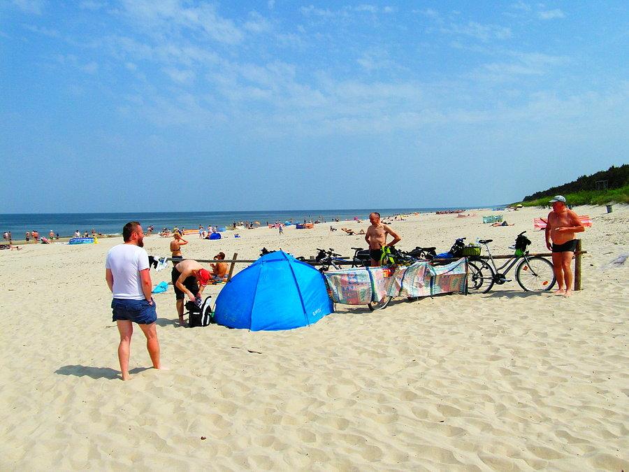Na plaży w Jantarze