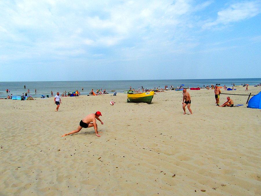Na plaży w Jantarze