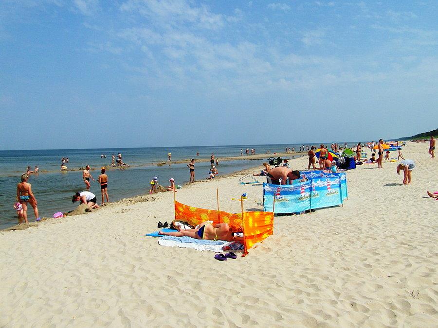 Na plaży w Jantarze