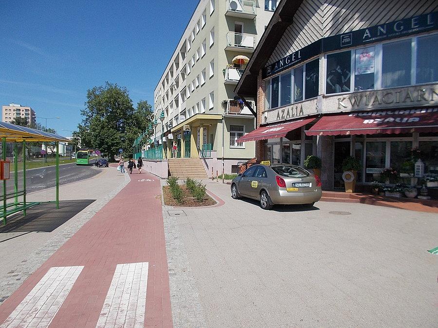 Blachosmrody na chodniku