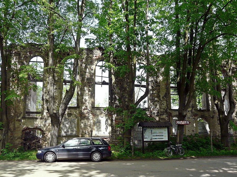 Ruiny kościoła ewangelickiego w Miszkowicach